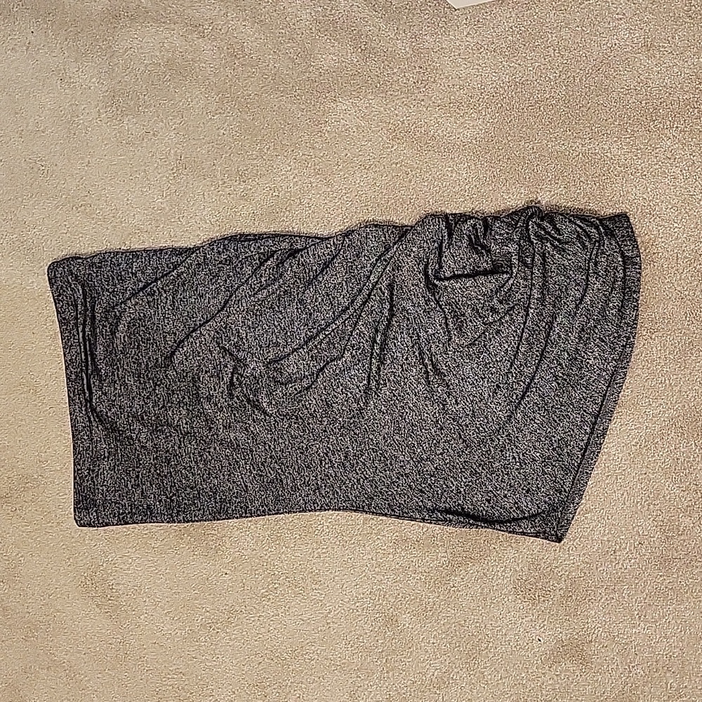 Trouvé Skirt with Side rouching / Small /Gray marled